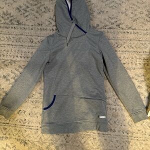 Roxy Gray Hoodie with Blue Accents
